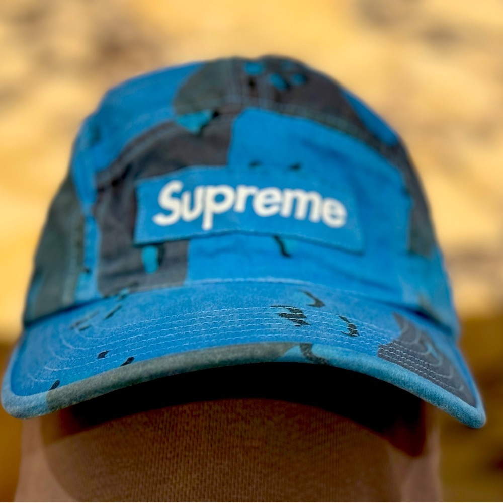 Supreme Overdyed Camo Camp Cap